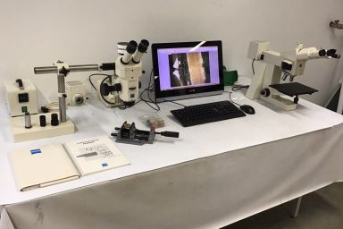 Zeiss Axiotech 100 HD / Stemi SV 11 Microscope Set-up