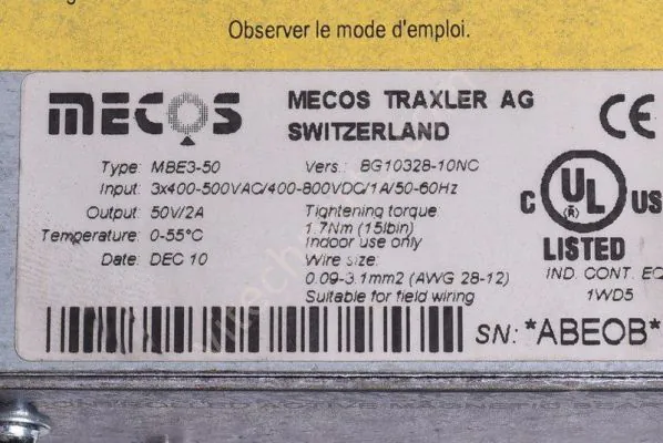 【ラッピング不可】 4F008 Mecos Frequency インバータードライブ MBE3-50 PCパーツ 電源ユニット