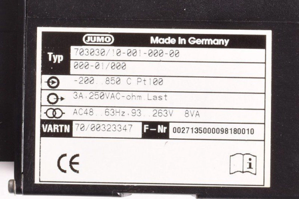 JUMO 703030-10-001-000-00